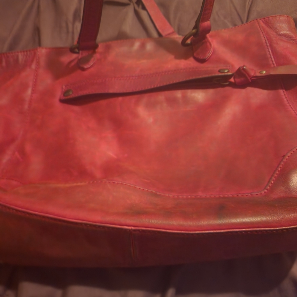 Frye Melissa Sangria Leather Tote Bag